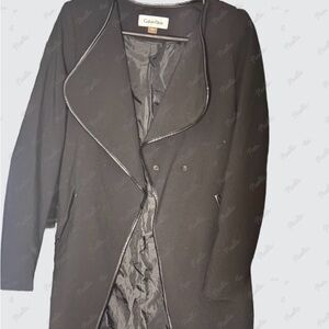 Calvin Klein Women's Elegant Black Trench Coat